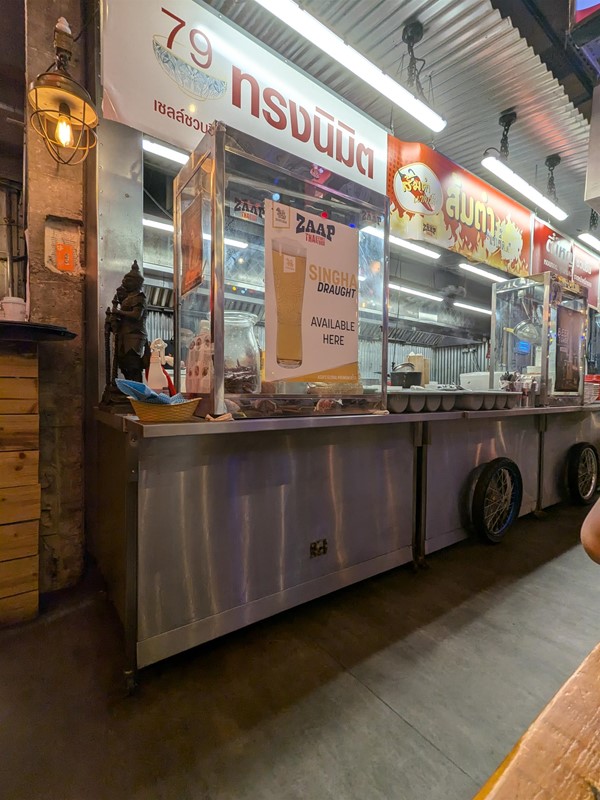 Image of the kitchen area, made to look like a street-side food car