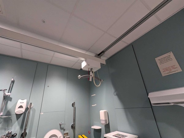 Image of Ceiling Track hoist in the Changing Places toilet