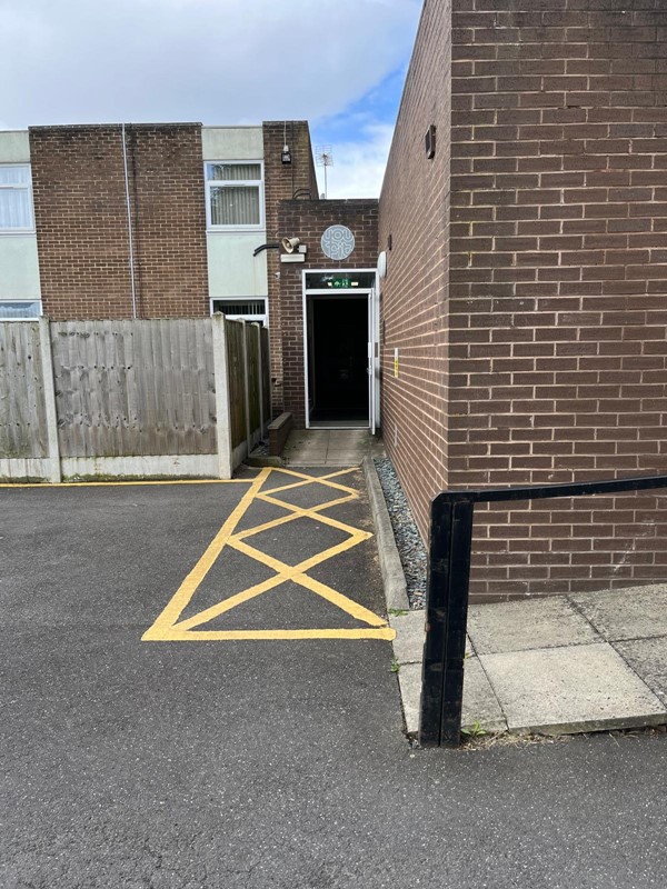 The “accessible “ entrance through the fitness suite - makes a change from the dustbin access!