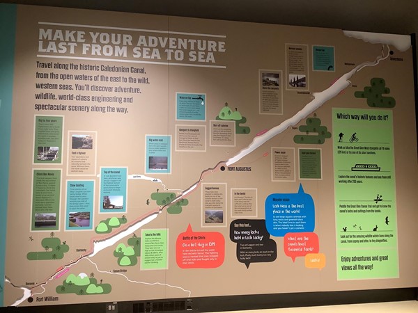 Image of a map of the Caledonian Canal