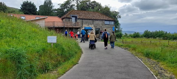 Picture of a Euan's Guide Ambassador meet up at  RSPB Scotland Loch Leven