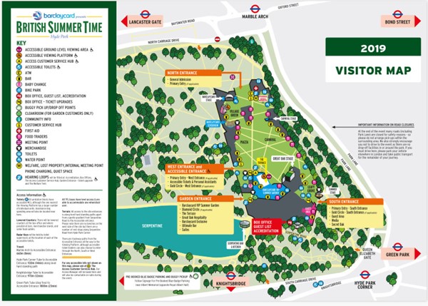 Map of the BST layout