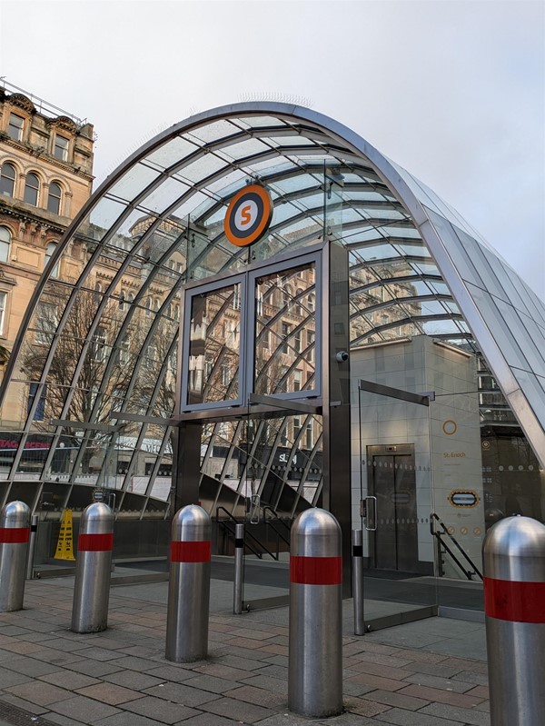 Image of Howard Street entrance to St Enoch Subway Station