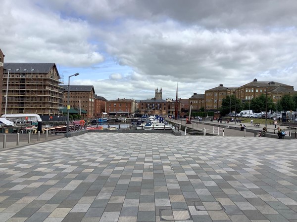 Picture of a paved pedestrian area