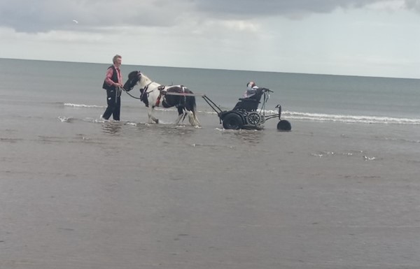 Look mum I'm in the sea!