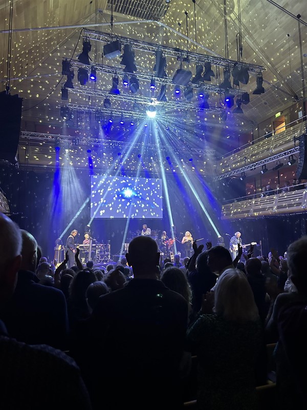 Image of an audience watching a band on stage