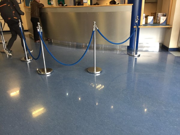 Lowered ticket desk