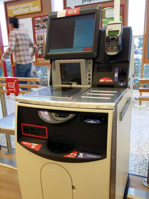 A photo of a self-service till