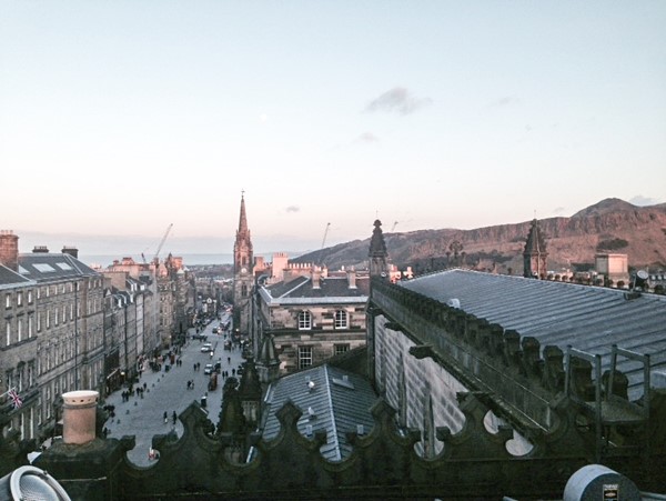 The view from the top of St Giles' roof!