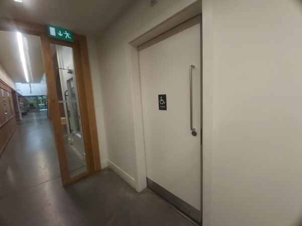 Accessible toilet door