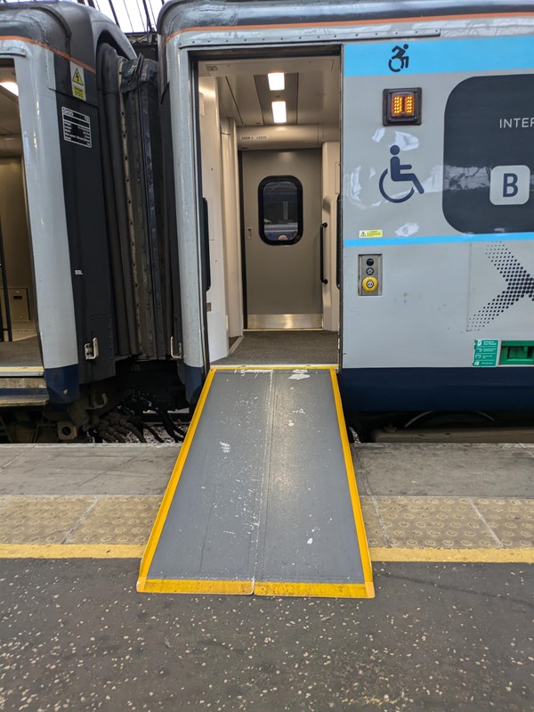 Image of train with ramp access