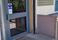 Image of front door to the DISC - this is an automatic door that opens outwards.