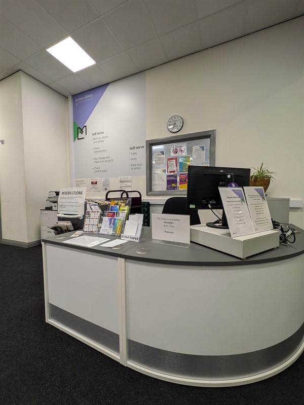 Image of the library desk