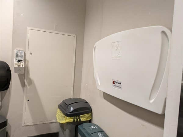 Image of baby change table in the family toilet