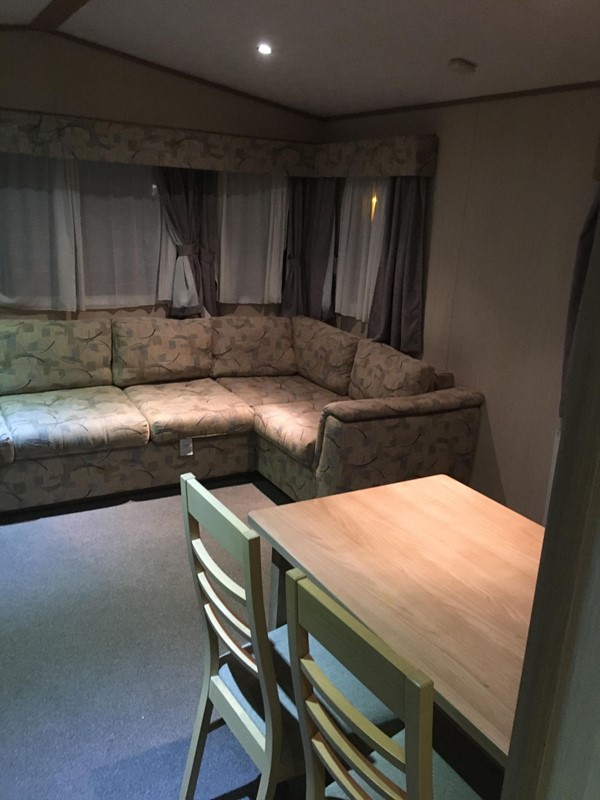 Picture of the interior of a caravan