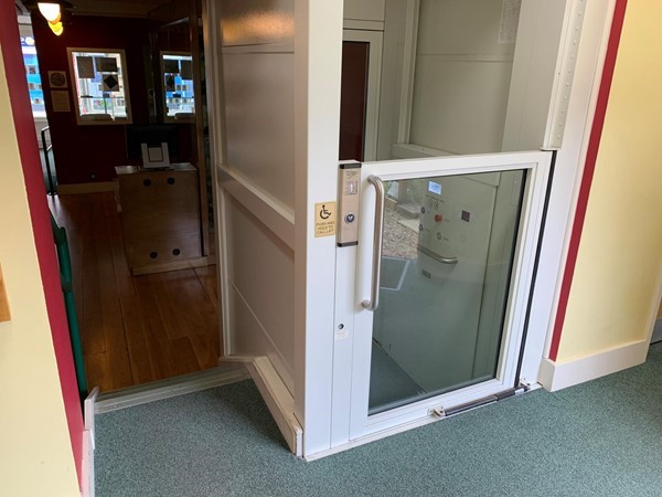 Platform lift at Hertford museum