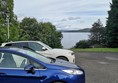 The car park with Loch views