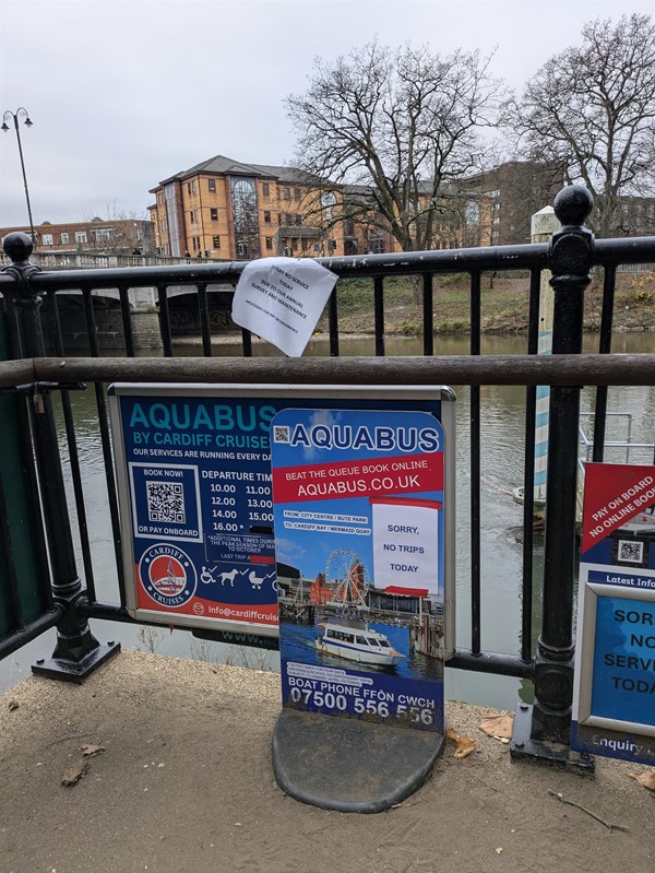 Image of signage at the Aquabus pier