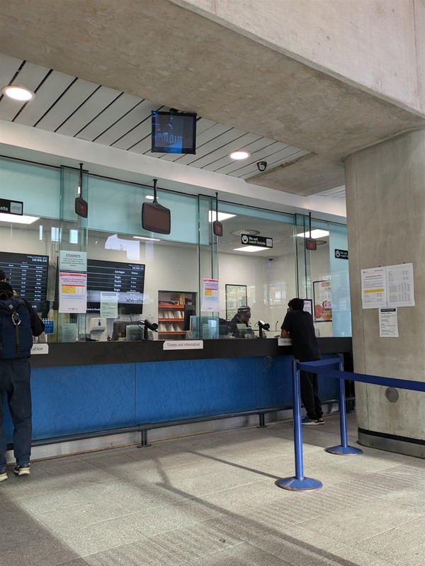 Image of ticket office and information desk