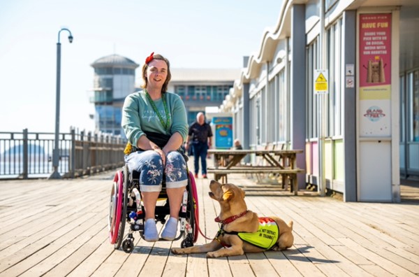 Picture of person and dog at The Grand Pier