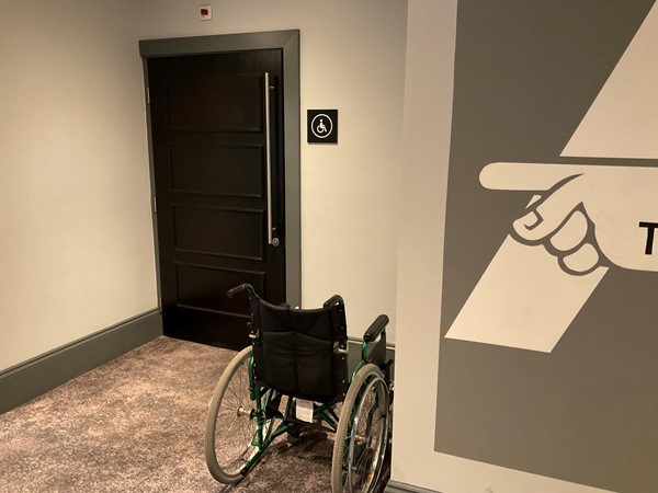 Accessible toilet door