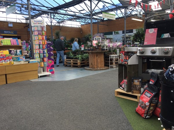 Inside the garden centre