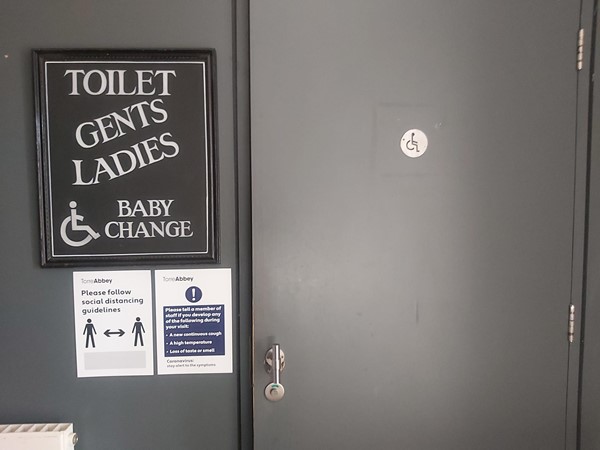 Picture of accessible toilet door