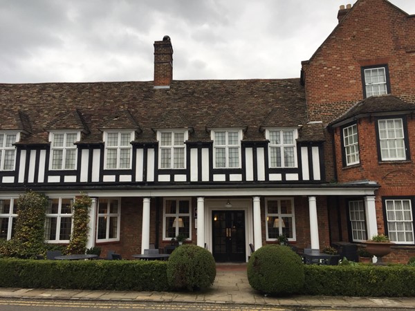 The main entrance at the George at Buckden