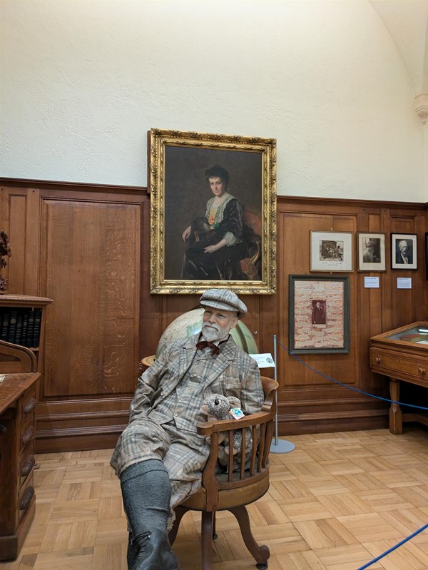 Image of a model of Andrew Carnegie in the Andrew Carnegie Birth Museum