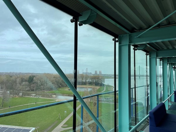 View of parkland from an upstairs window