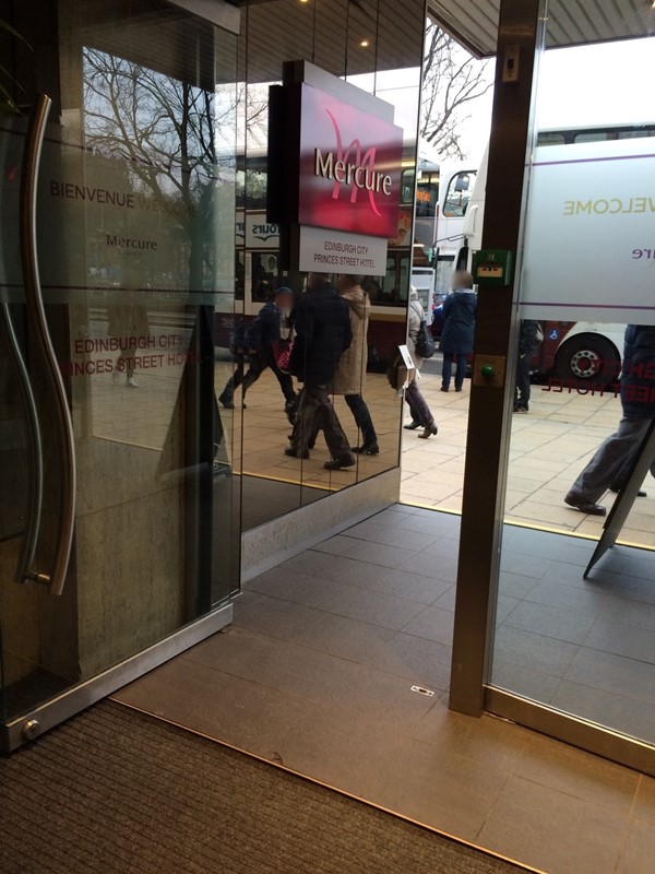 Looking out from the foyer