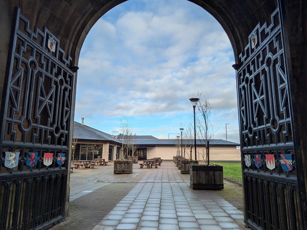 Image of Cairn lodge services though the gatehouse