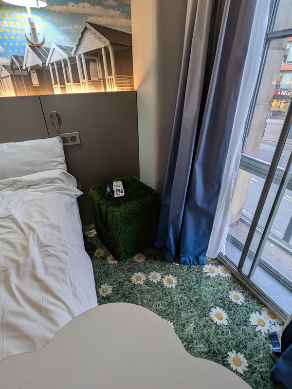 Image of bed in the accessible room