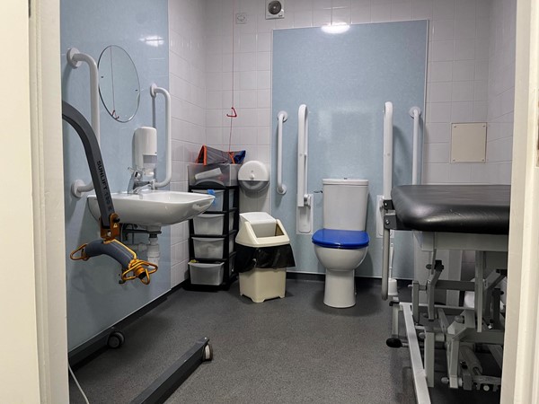 Image of inside the disabled toilet.