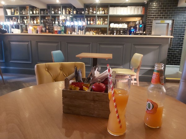 Image of the bar area in the venue from reviewers table.