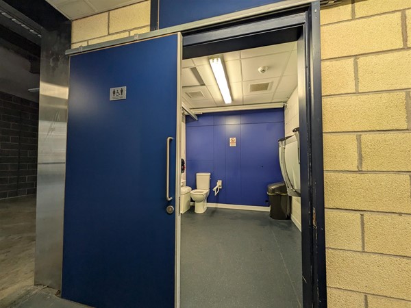 Image of sliding door to the Changing Places toilet