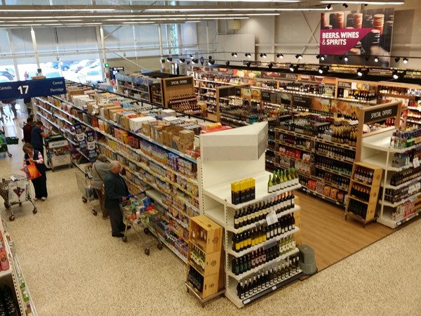 A photo of a row of shelves