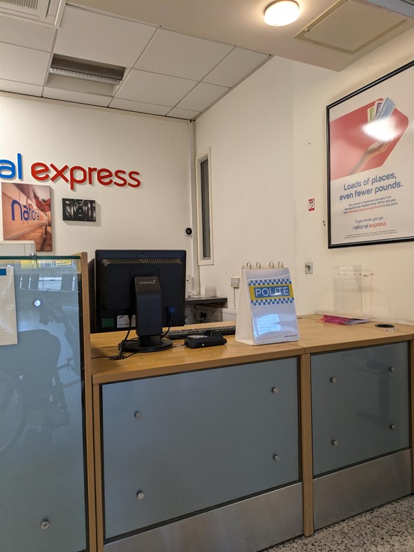 Image of ticket desk with lowered counter