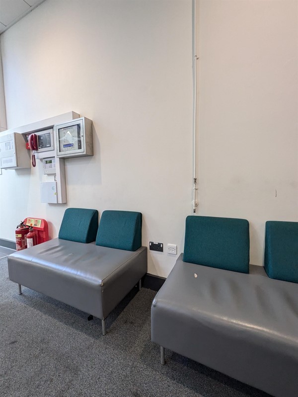 Image of seating area and power sockets