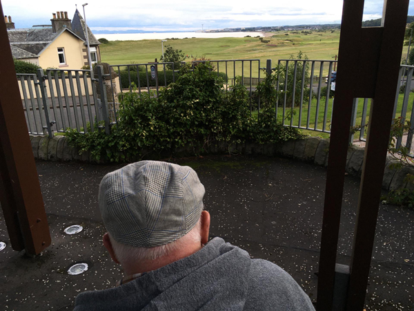 Sea view from seat at entrance to Homelands