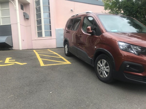 Image of my car parked at the hotel.