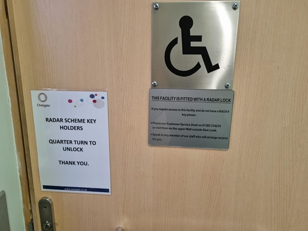 Accessible toilet door