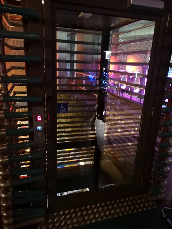 Image of the lift from the top floor.