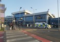 police van outside of a buildingImage of a