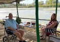 Lunch by the trout lake in the Middle Atlas Mountains