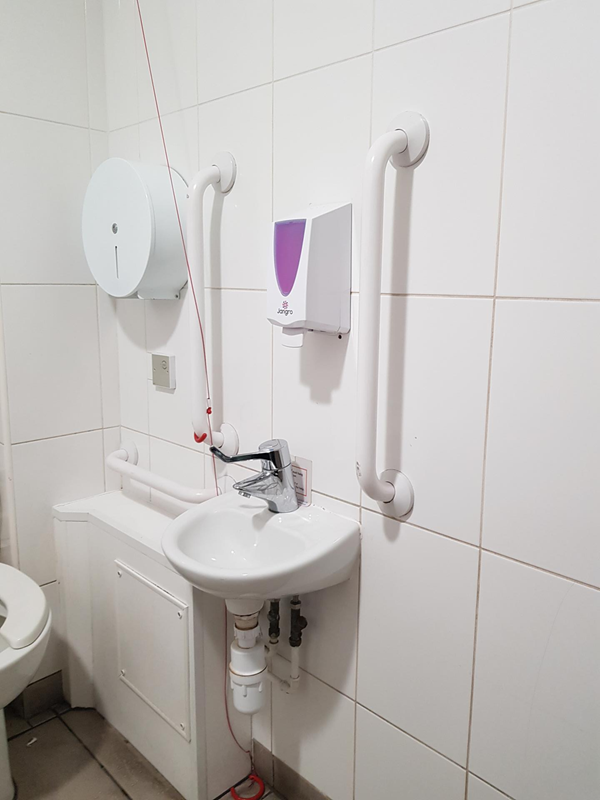 Sink in disabled loo at Derby Bus Station