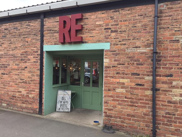 Entrance & dog bowl at RE Corbridge.