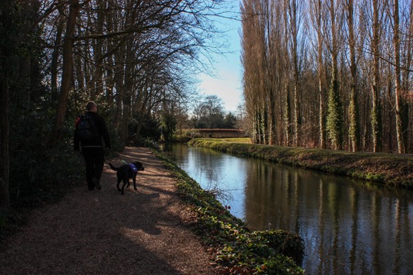 Path along the stream at Lode Mill