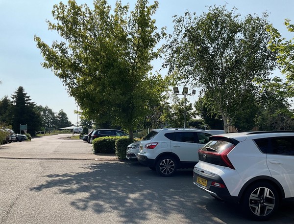 Image of a group of cars parked in a parking lot