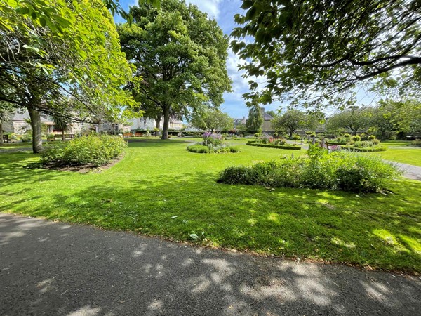 The upper section of the park and the lawns